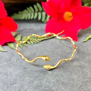 NWT Tramps+Thieves Rebirth 24k Gold Plated Serpent Cuff